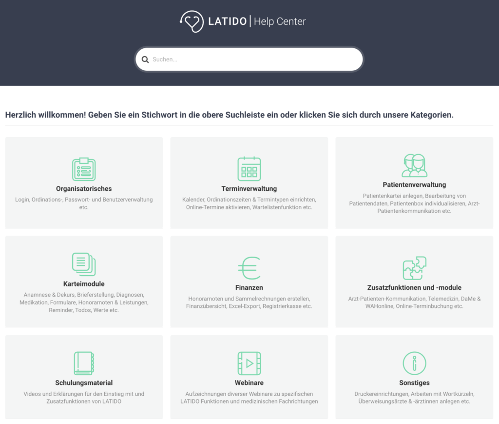 Help Center Homepage