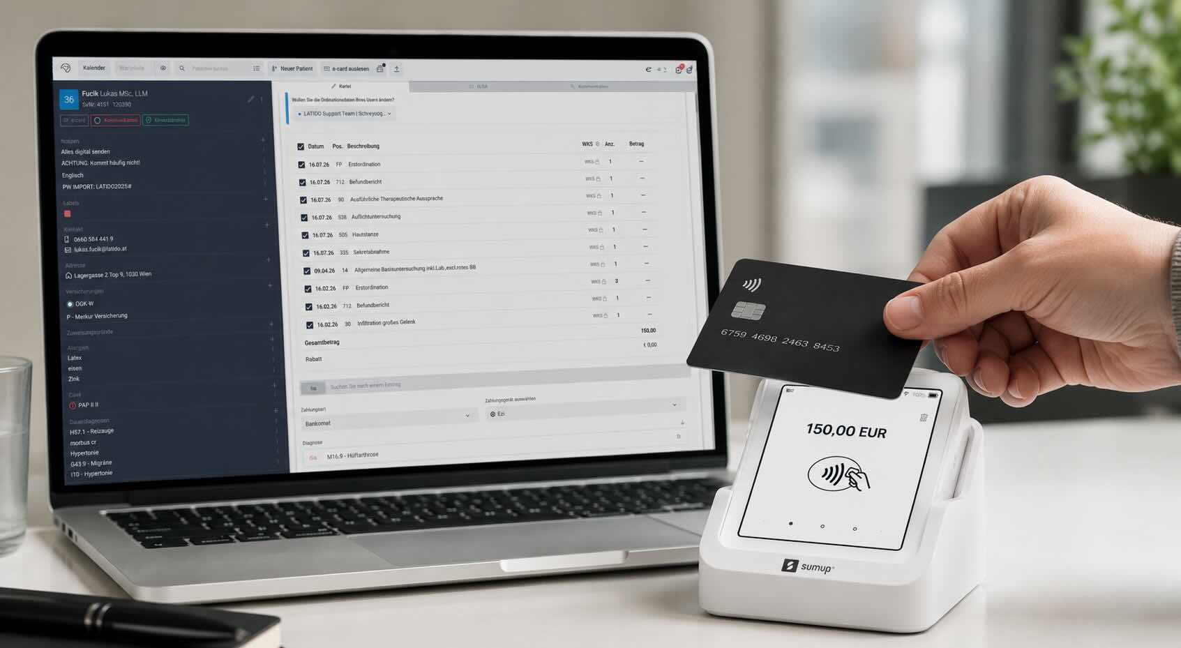 Kartenzahlung mit SumUp direkt aus LATIDO